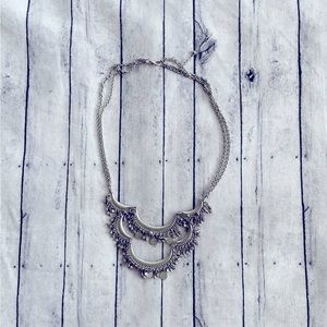 Tribal Silver Tiered Necklace